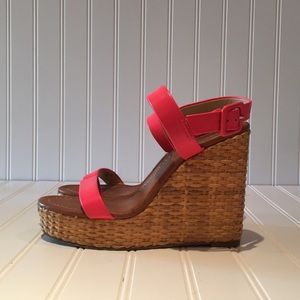 Kate Spade Hot Pink Wedges sz 37.5